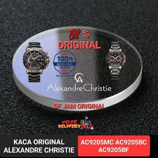 KACA JAM TANGAN ALEXANDRE CHRISTIE AC9205 AC 9205MC AC9205BF ORIGINAL