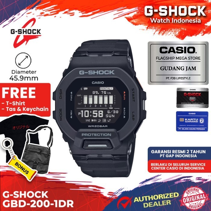 G-Shock Gshock Gbd-200-1Dr Gbd-200-1D Gbd-200 Gbd200 Gbd 200