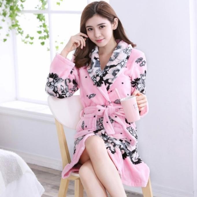 Baju handuk kimono wanita mandi dewasa Import korea