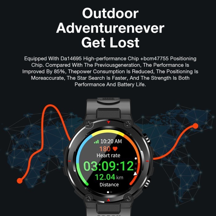 Aolon Smartwatch Navi R Gps Swimming Ip68 Call Fitness Tracker