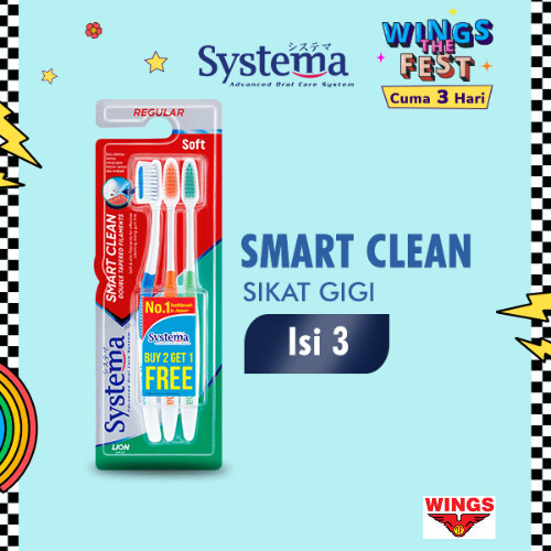 Systema Sikat Gigi Smart Clean Isi 3 Pcs Image 3