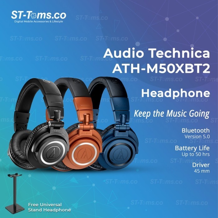 Audio Technica Ath-M50Xbt2 / M50X Bt2 Monitoring Bluetooth Headphones