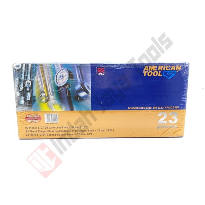American Tool Kunci Sok Set 1/2" 23 Pcs 8 - 32 Shock Socket