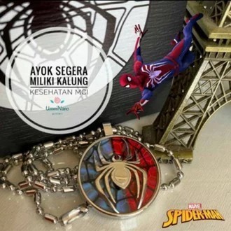 Kalung Kesehatan Lsm Spiderman Pendant Marvel Original Mci Mgi Radiasi
