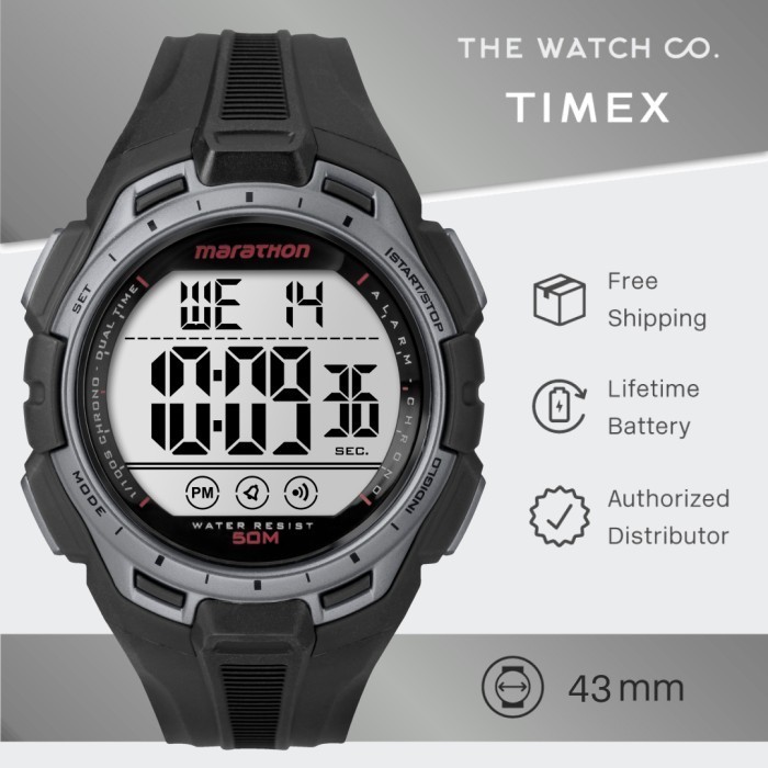 Jam Tangan Pria Timex Digital Marathon TW5K94600 Original - Jam Militer