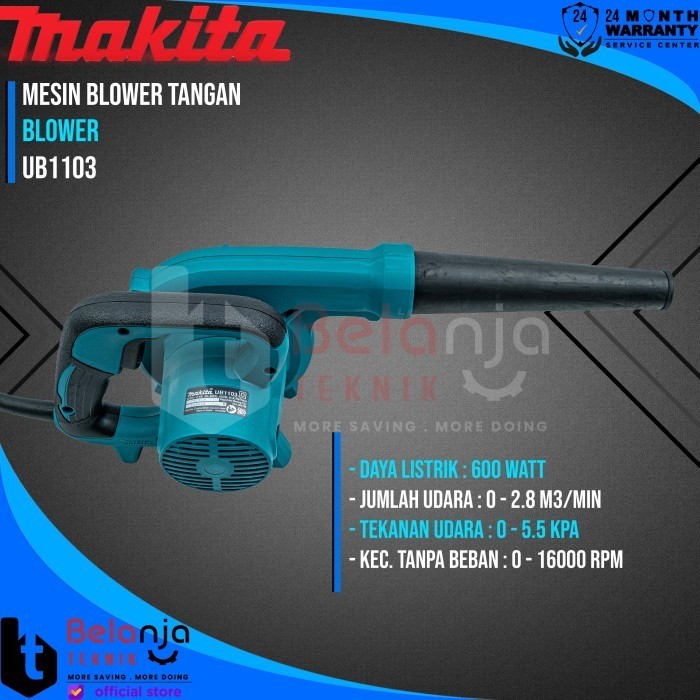 Makita Mesin Blower Tangan Ub 1103 Hand Blower 600 Watt Ub1103 Jepang