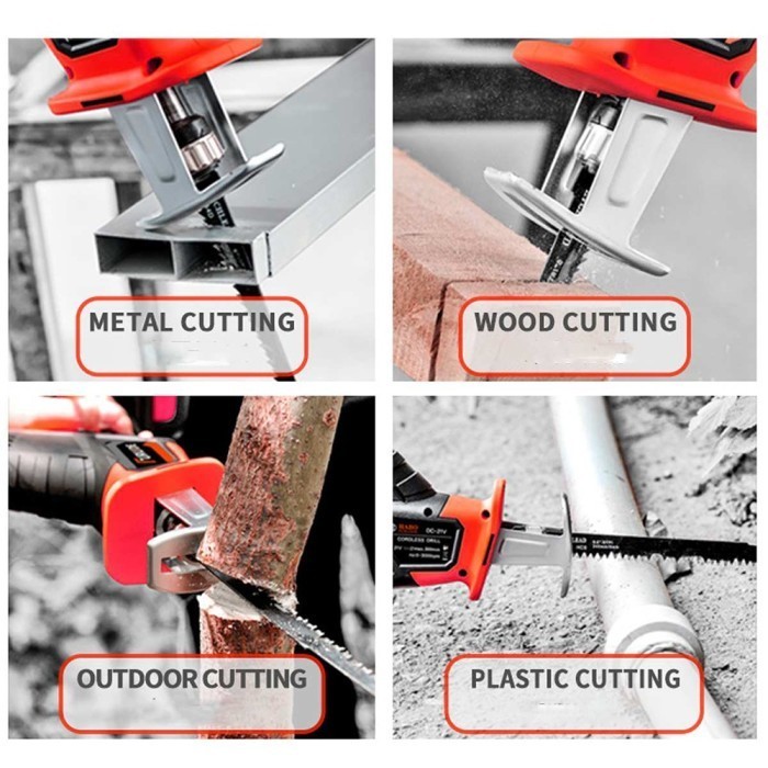 Ironhoof Reciprocating Saw Cordless Gergaji Kayu Gergaji Listrik