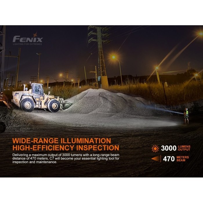 Senter Fenix C7 Rechargeable Flashlight Led