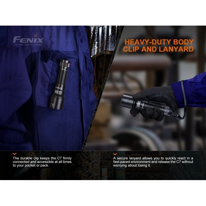 Senter Fenix C7 Rechargeable Flashlight Led