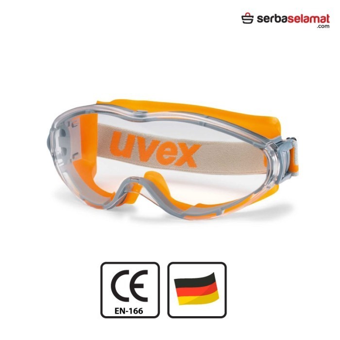 Uvex Safety Goggle Ultrasonic Orange Clear