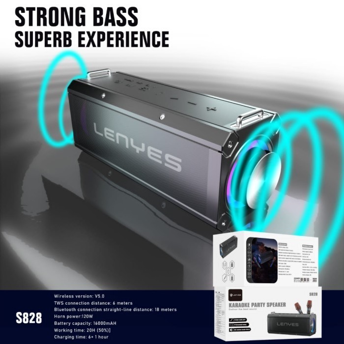 Myroots X Lenyes S828 120W Ktv Wireless Speaker + Microphone Karaoke