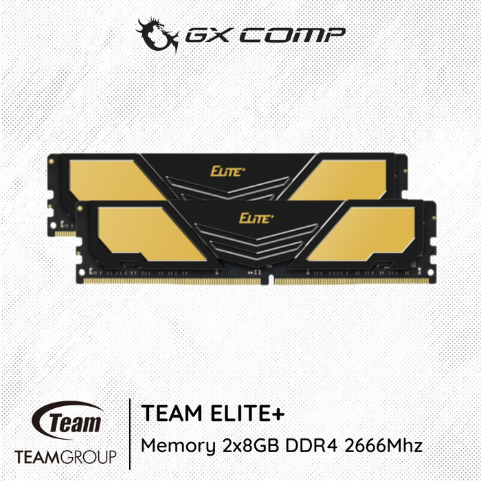 Memory Ram Team Elite Plus Gold Ddr4 2X8Gb 2666Mhz Teamgroup Pc 2666