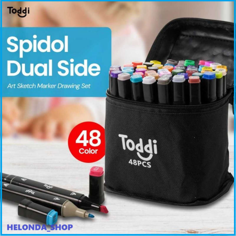 

PROMO Spidol Dual Side Fine Art Brush Pen Art Marker Set - HL0270 - 48 Warna SEBELUM KEHABISAN