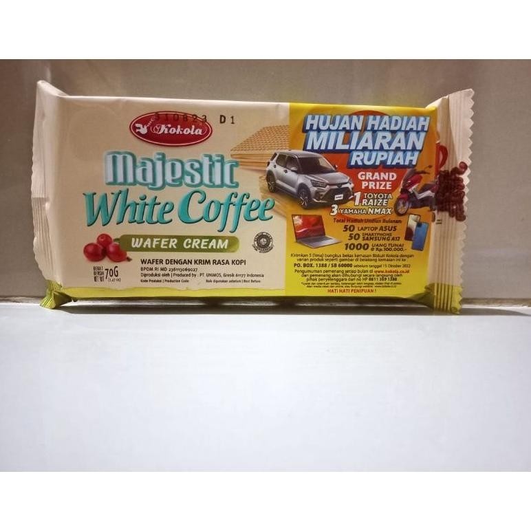 

Siap Kirim >>> Wafer Kokola Majestic 70 Gram 1 Dus Isi 30 Pcs