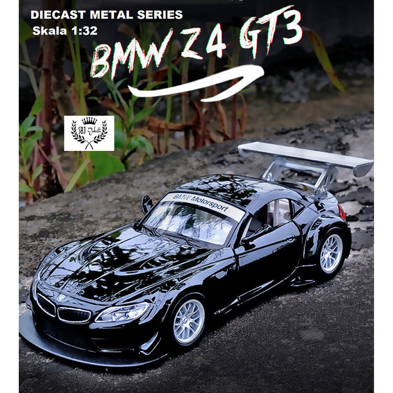 Diecast Miniatur Mobil Bmw Z4 Gt3 Metal Collection Skala 1:32