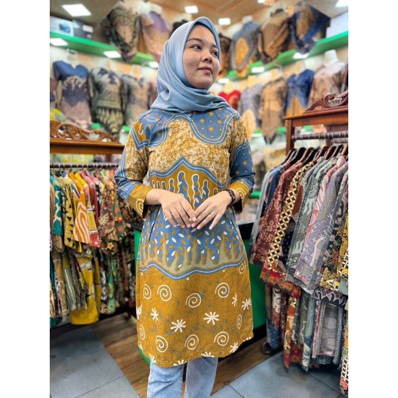 tunik batik qistina damar wulan katun
