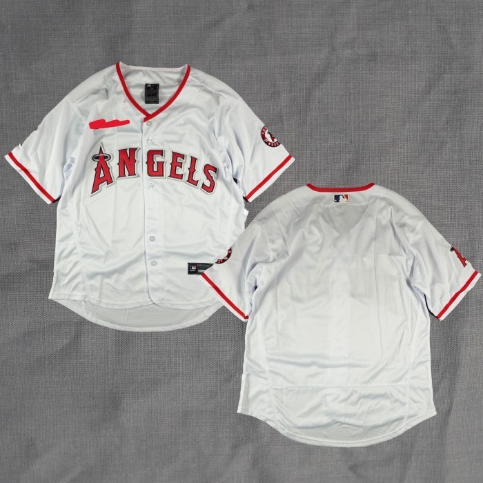 Baju Jersey Baseball Mlb Los Angeles Angels Quality White