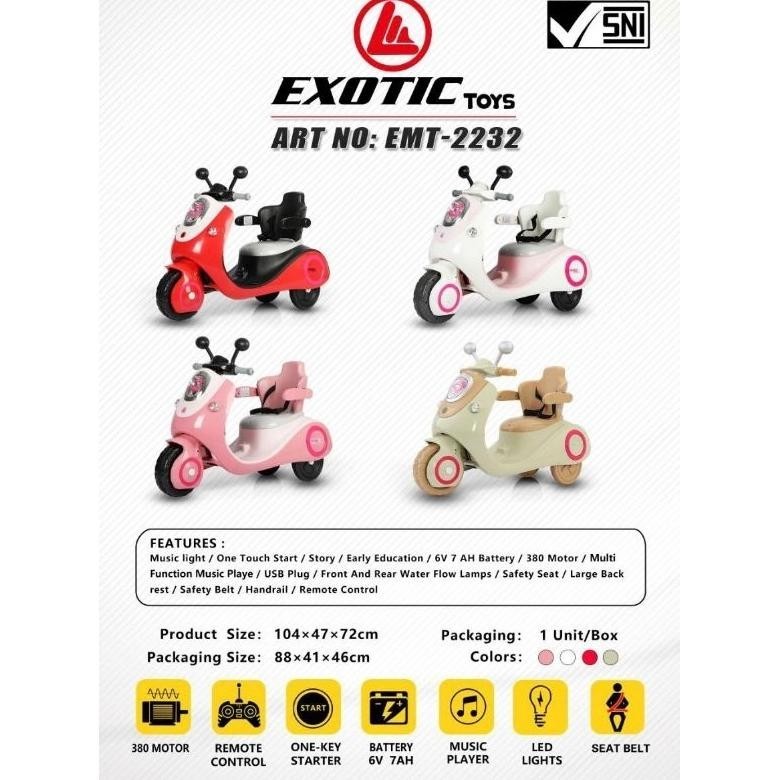fth- SALE MAINAN MOTOR SCOOTER SKUTER SKUTER ANAK EXOTIC EMT-2232 / EM 2232 / EM2232