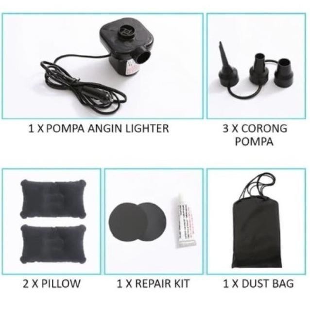 KASUR MOBIL MATRAS MOBIL AVANZA MPV FREE POMPA+BANTAL . KOMPLIT