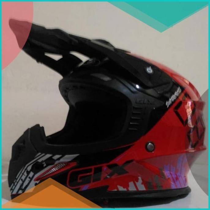 HELM GIX CROSS MIX EVO RED FLUO / BLACK 19F3B2024 suffix judul