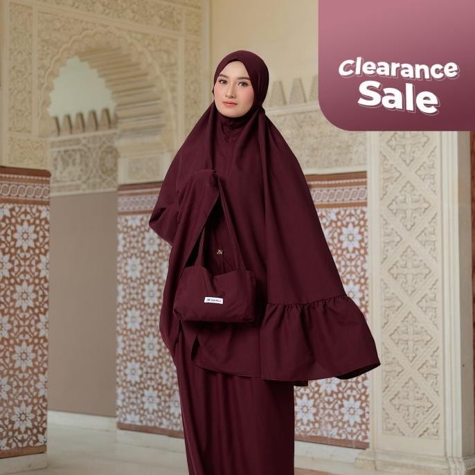 ZM Zaskia Mecca - Yeba Maroon Mukena Premium .