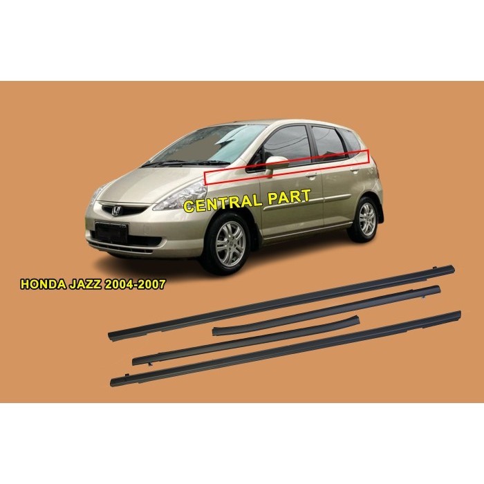 pelipit karet kaca list kaca luar 4 pintu jazz gd3 2004 2005 2006 2007