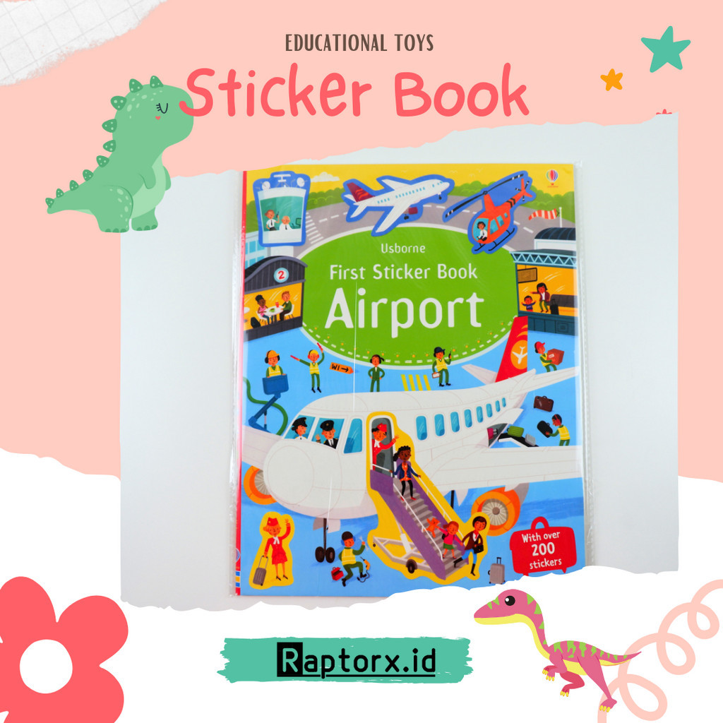 Sticker Book First Sticker Book Kertas Usborne Buku Menempel Sticker Melatih Motorik - Airport