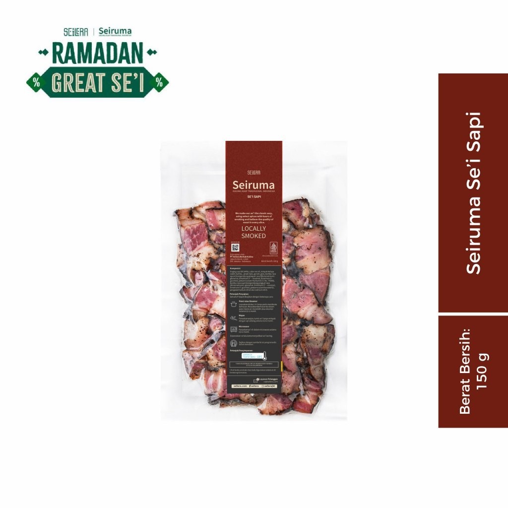 

Seiruma - Sei Sapi / Daging Asap (150 Gr) + Sambal Luat By Seilera -Gratisongkir