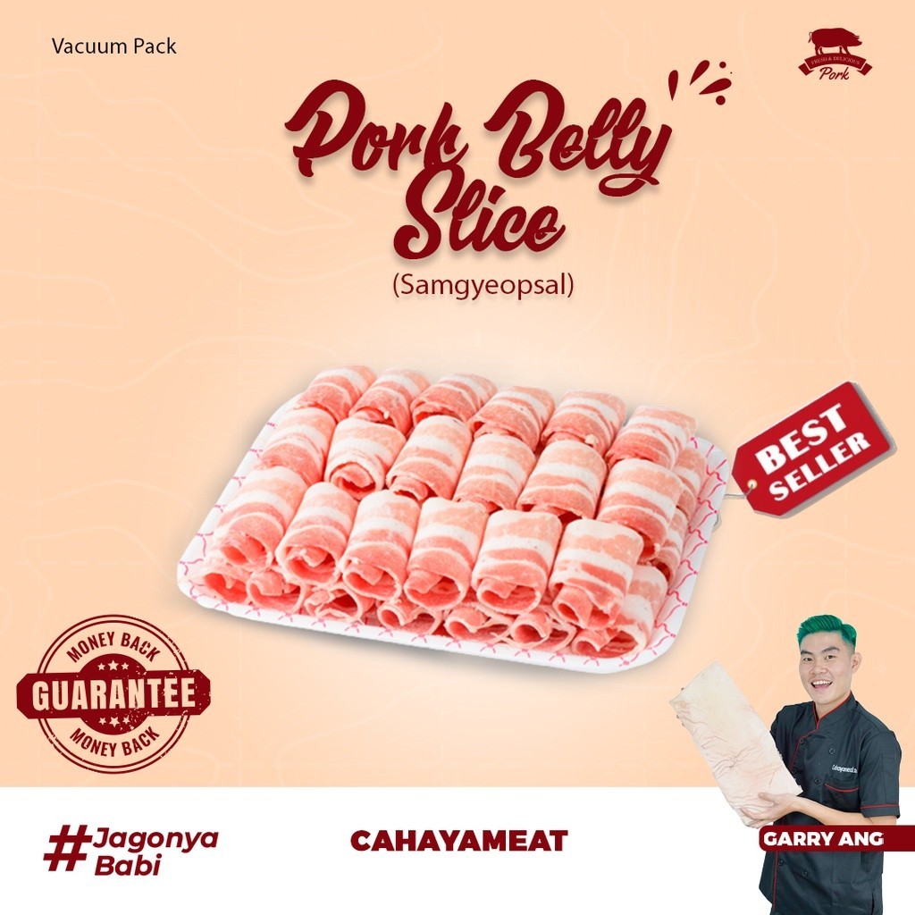 

Samcan Iris Tipis Import Import Pork Belly Slice (Samgyeopsal Cut 2Mm) -Gratisongkir