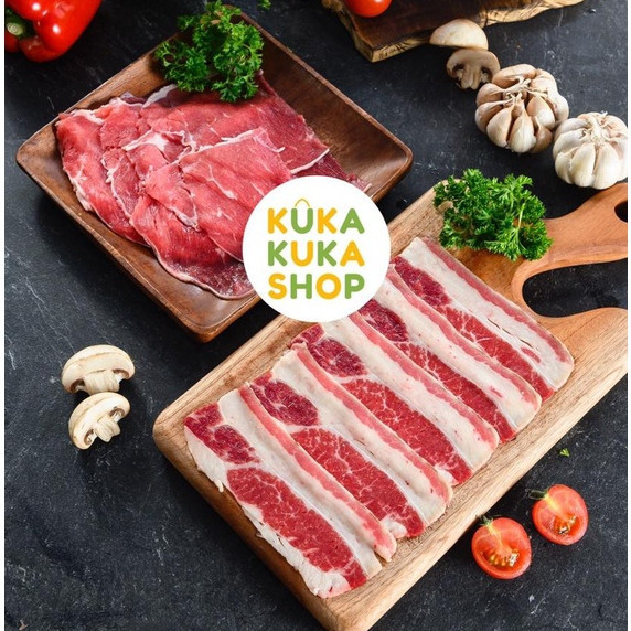 

Bundling Aus Beef Slice Low Fat 500Gr + Us Shortplate Beef Slice 1Kg -Gratisongkir