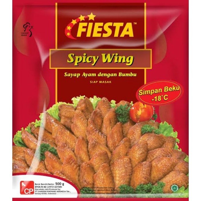 

Fiesta Spicy Wing Sayap Ayam Dengan Bumbu 500Gr -Gratisongkir