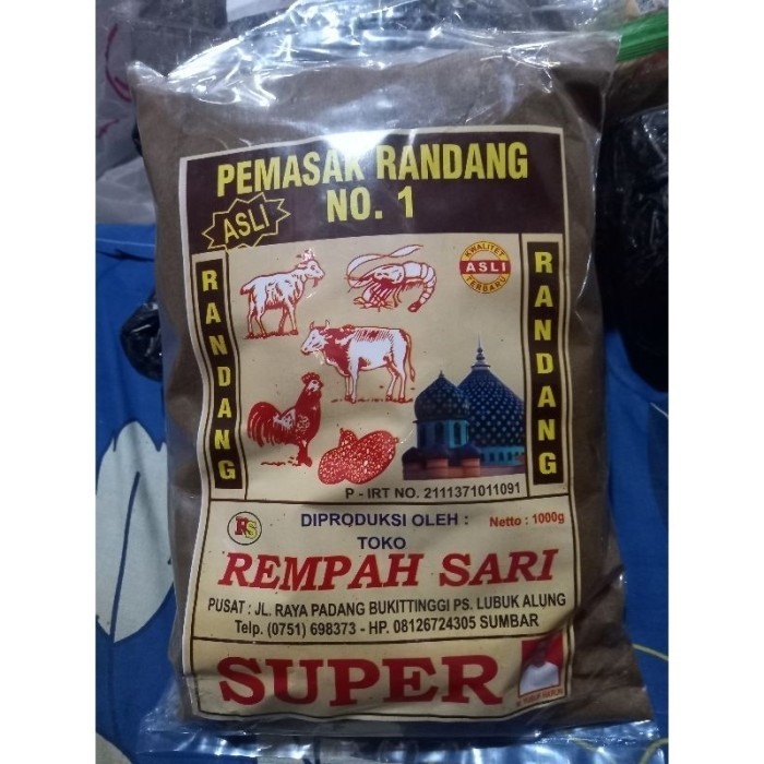 

Bumbu Rendang Rempah Sari Asli Pariaman 1 Kg