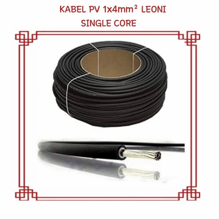 KABEL PV 1X4MM 10M KABEL PANEL SURYA 4MM SINGLE CORE LEONI