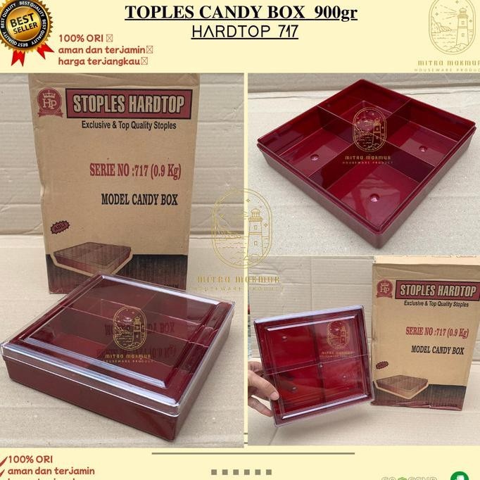 Toples Kue Sekat 4 / 900 Gram Hardtop 717 Toples Candy Isi 6Pc