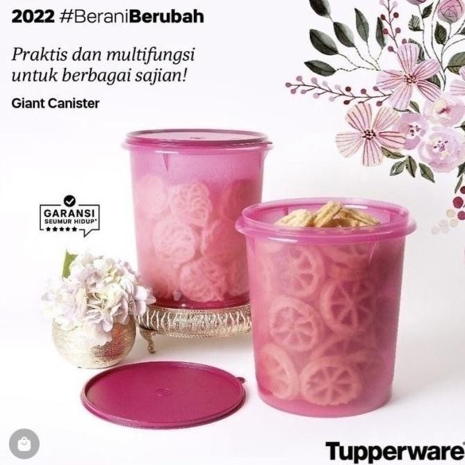 Tupperware New Giant Canister 8.4 L Wadah Toples Besar Snack Kerupuk