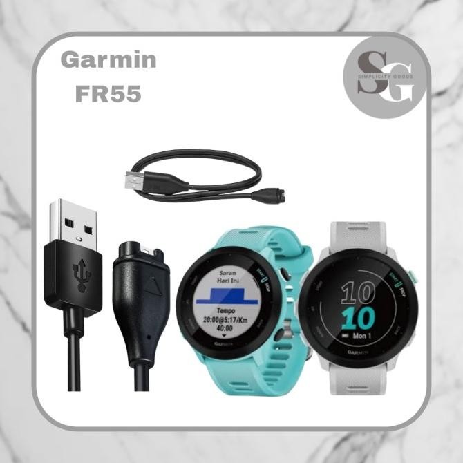 Charger Cable Smart Watch Garmin Forerunner 55 Kabel Casan Jam Tangan