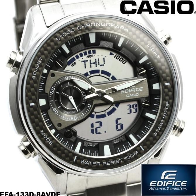 JAM TANGAN PRIA CASIO EDIFICE ORIGINAL EFA-133D-8AVDF ACTIVE DIAL