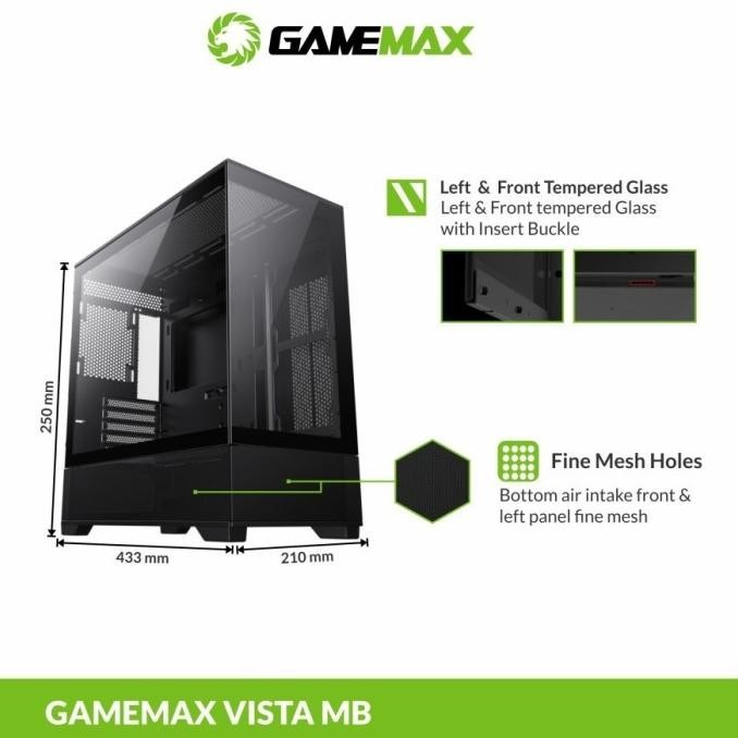 CASING PC GAMEMAX VISTA MICRO ATX PC CASE