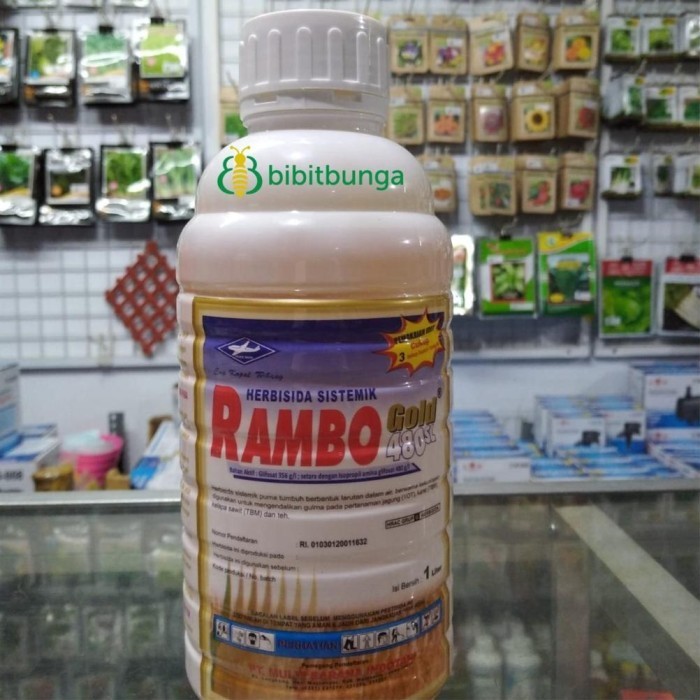 Terlaris Rambo Gold 1 Liter Racun Rumput Obat Pembasmi Gulma Liar