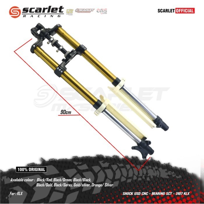Scarlet Racing Shock Skok Depan Usd Cnc Plus Bearing Klx 3107