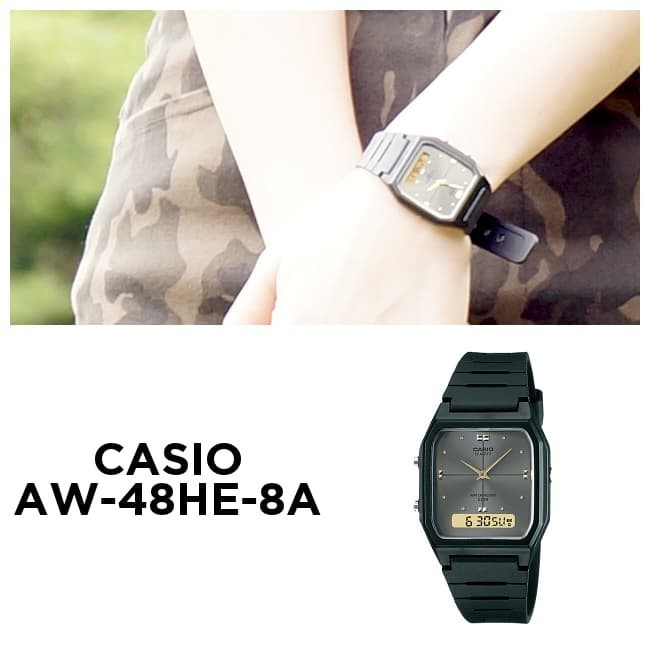 Casio Aw-48He-8Avdf - Jam Tangan Unisex Pria Wanita Aw48He Aw-48He-8A
