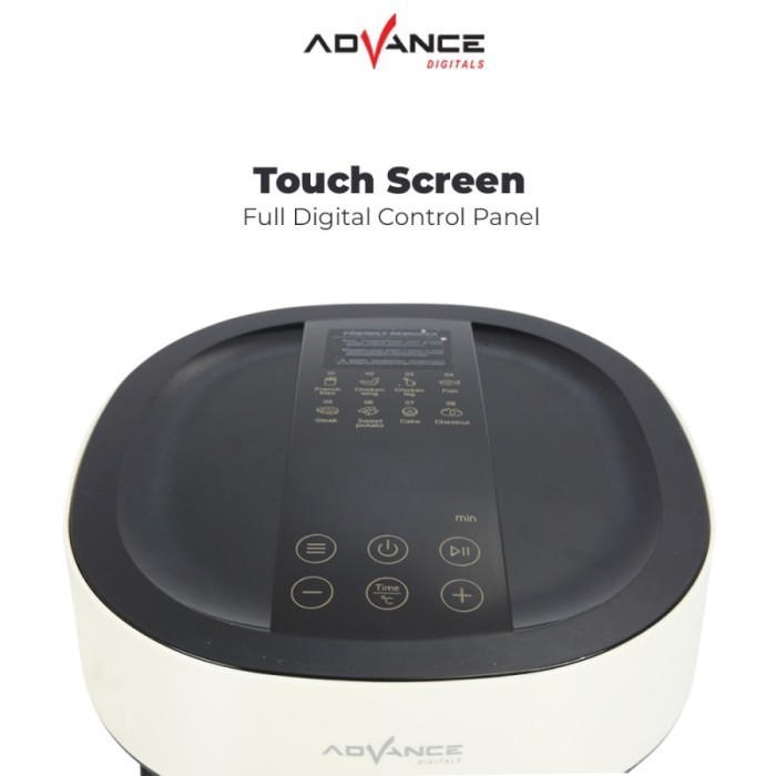 Advance Digital Air Fryer Adf-38Dw Transparan Glass 800 Watt