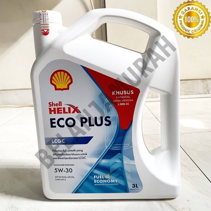 OLI MESIN MOBIL LCGC SHELL ECO 5W-30 3 LITER / GALON