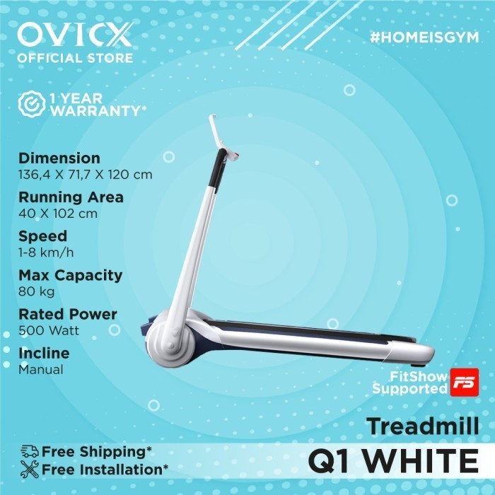 Ovicx Q1 Lightweight And Foldable Treadmill Termurah Terlaris Promo