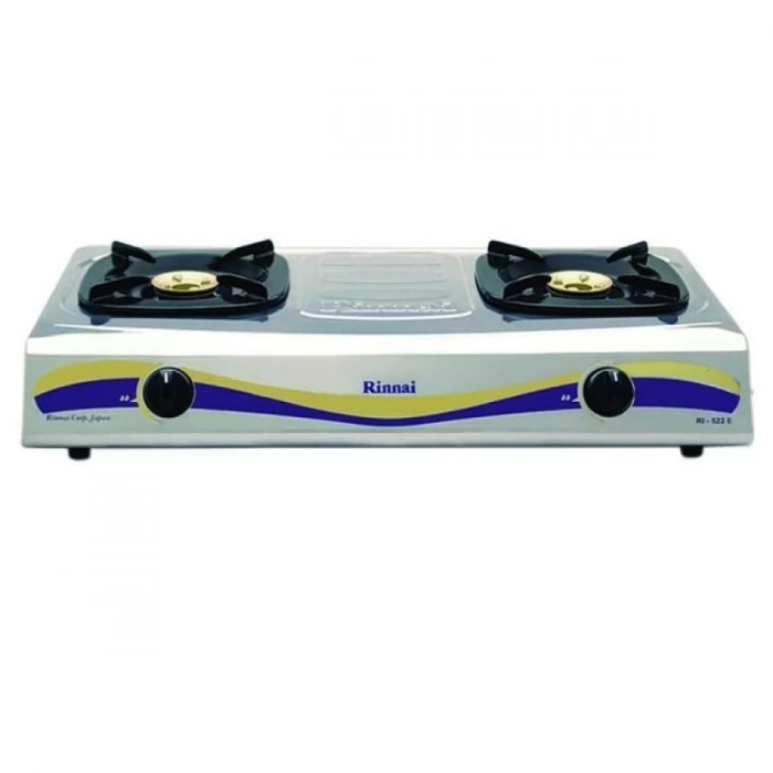 Rinnai Kompor Gas Stainless 2 Tungku Ri-522E - Silver