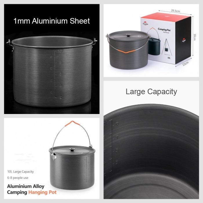 Panci Camping Naturehike Nh19Cj003 Nesting Hanging Pot