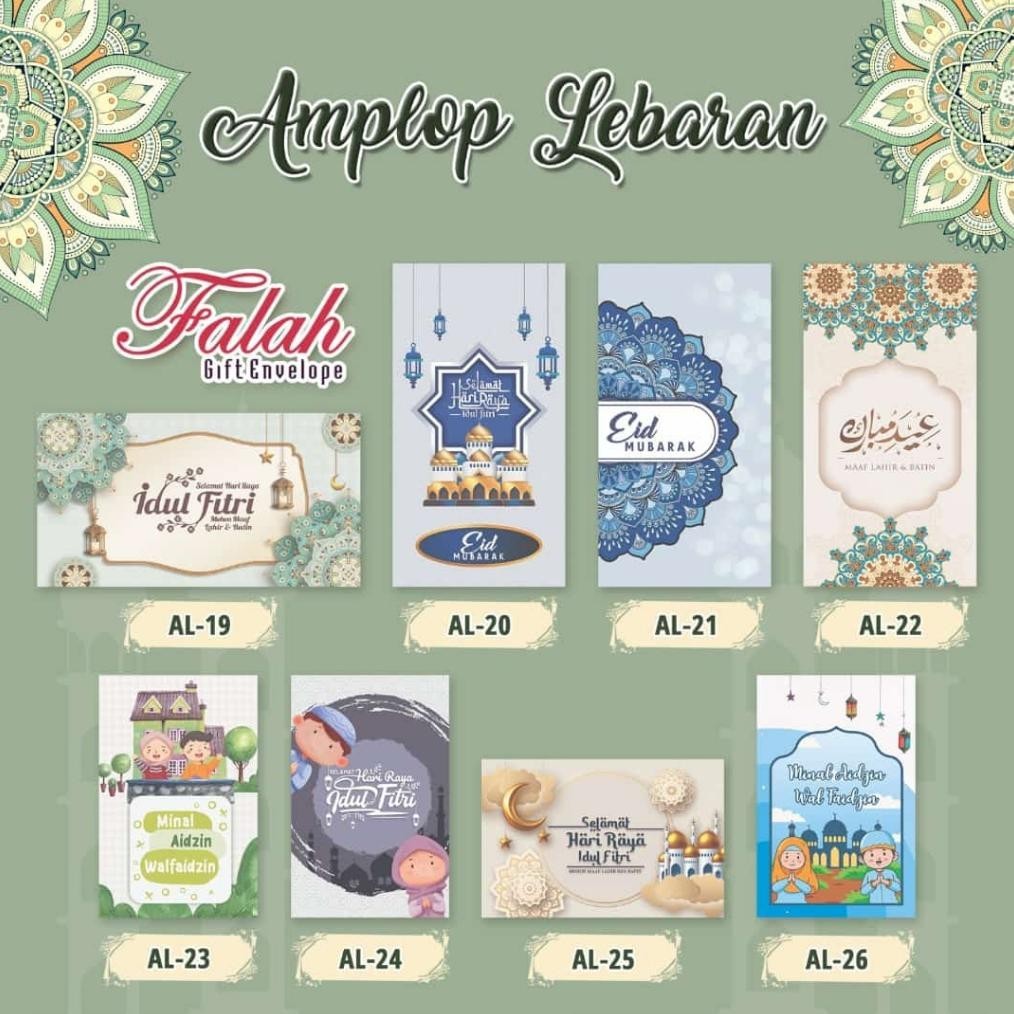 

Cuci Gudang Amplop Lebaran Falah Kode Al 24 Isi 50 Pcs / Muat Selembaran Uang Tanpa Dilipat / Amplop Cantik / Amplop Lucu / Amplop Lebaran Bisa Ecer Stock Terbatas