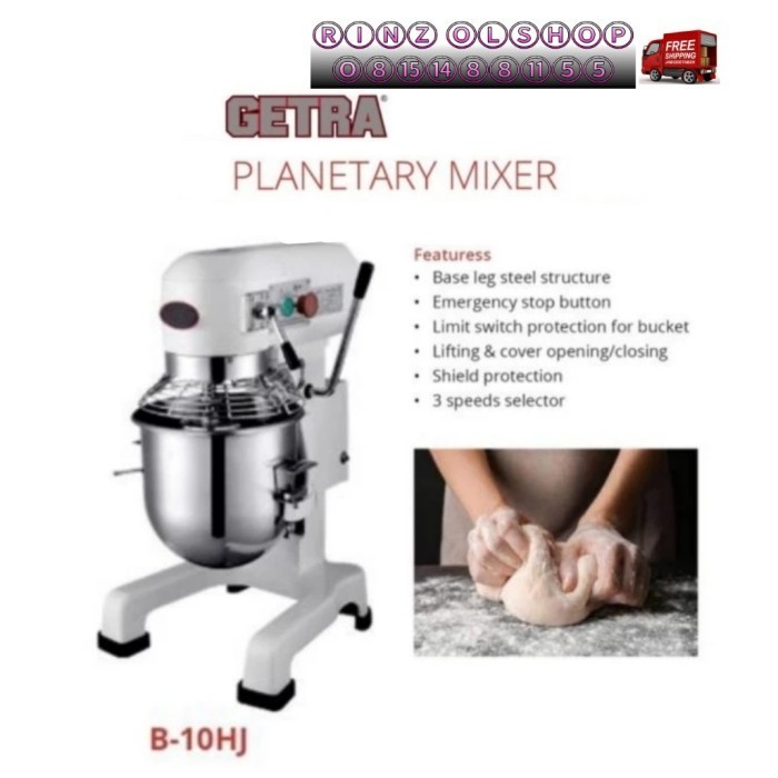 Getra B-10Hj Planetary Mixer Mesin Pengaduk Adonan Roti B10Hj B10