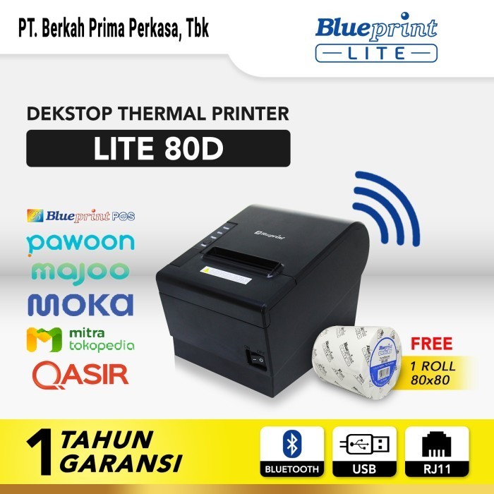Printer Thermal Kasir Parkir Dekstop Blueprint 80 Mm