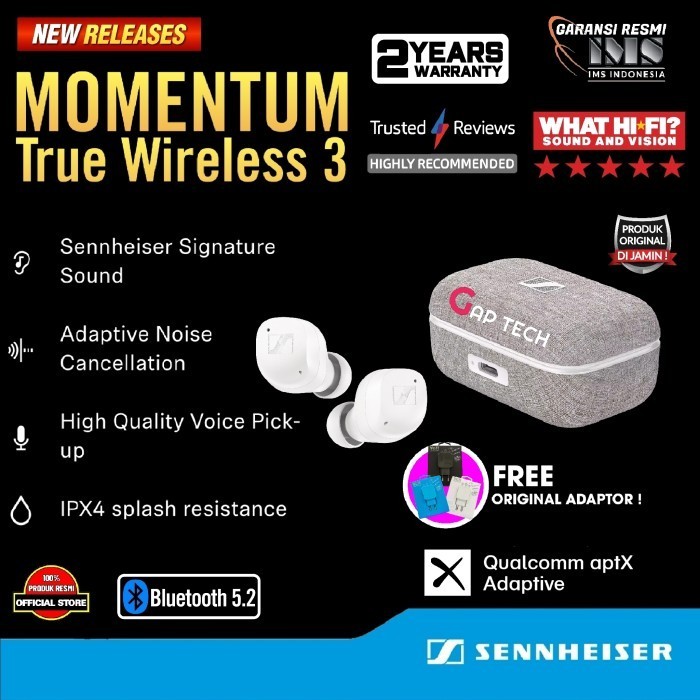 Sennheiser Momentum True Wireless 3 / Tws 3 Flagship Nc Tws Original